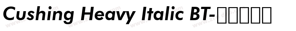 Cushing Heavy Italic BT字体转换